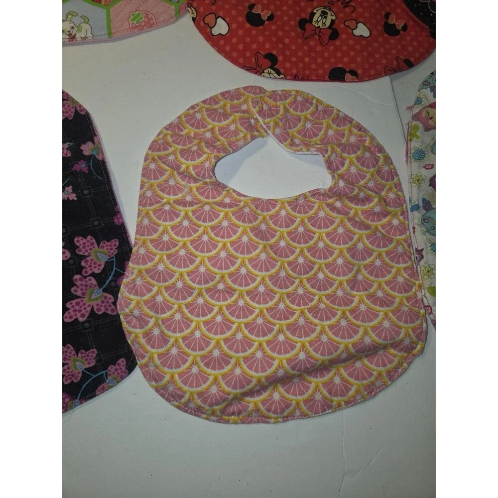 8 Handmade Baby Bibs Variety of Designs Including Disney